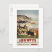 Luftpost Britische Eisenbahnplakat Postkarte (Vorne/Hinten)