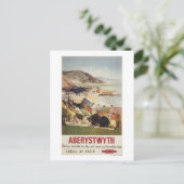 Luftpost Britische Eisenbahnplakat Postkarte (Stehend Vorderseite)