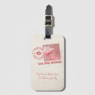 Luftpost-Fliegendes-Schwein-Postage-Kofferanhänger Gepäckanhänger