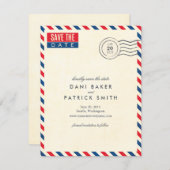 Luftpost Hochzeit Datum speichern Save The Date (Vorne/Hinten)