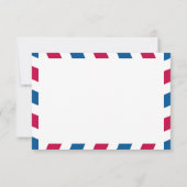 Luftpost | Hochzeit RSVP Karte (Rückseite)