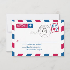 Luftpost | Hochzeit RSVP Karte