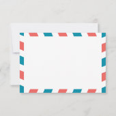 Luftpost-Hochzeit RSVP Karte (Rückseite)