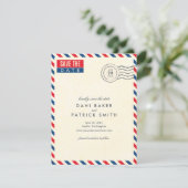 Luftpost-Hochzeit - Termin vormerken Save The Date (Stehend Vorderseite)