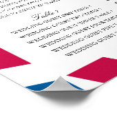 Luftpost Hochzeitgastdiagramm Poster (Ecke)