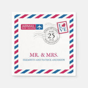 Luftpost   Hochzeitsempfang Serviette