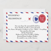 Luftpost-Hochzeitsflugkarte (Vorderseite)