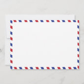 Luftpost-Hochzeitsflugkarte (Rückseite)