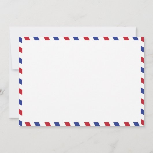 Luftpost-Hochzeitsflugkarte (Rückseite)