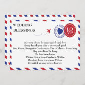 Luftpost-Hochzeitsflugkarte (Vorne/Hinten)