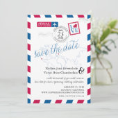 Luftpost New York und Italien Save the Date (Stehend Vorderseite)