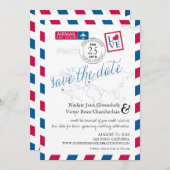 Luftpost New York und Italien Save the Date (Vorne/Hinten)