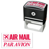 Luftpost / Par Avion-Briefmarke Permastempel (Beispiel)
