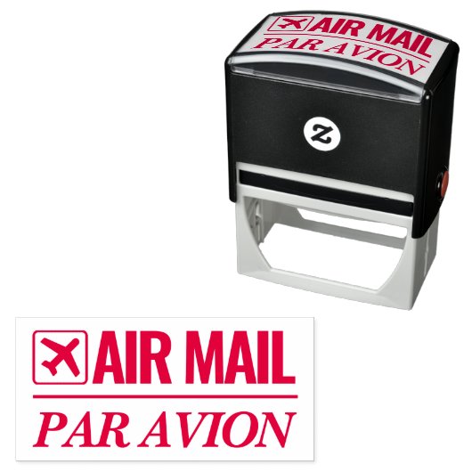 Luftpost / Par Avion-Briefmarke Permastempel (Beispiel)