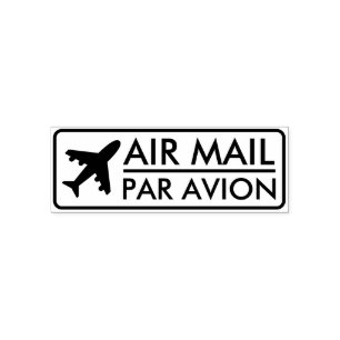 Luftpost - Par Avion (mit Flugzeug) Permastempel
