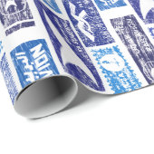 Luftpost / Par Avion - transparent Geschenkpapier (Rolleneckpunkt)