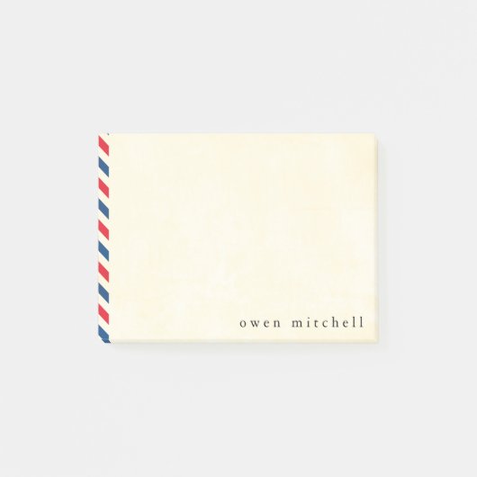 Luftpost-personalisierte Post-Itanmerkung Post-it Klebezettel (Vorderseite)