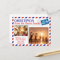Luftpost Personalisiertes Foto Einsteckkarte
