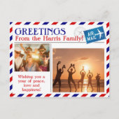 Luftpost Personalisiertes Foto Einsteckkarte Postkarte (Vorderseite)