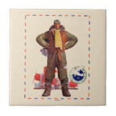 Luftpost-Pilot Fliese (Vorderseite)