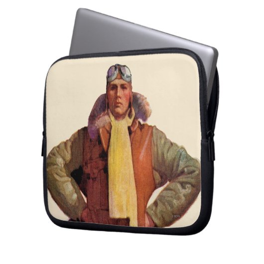 Luftpost-Pilot Laptopschutzhülle (Vorderseite Links)