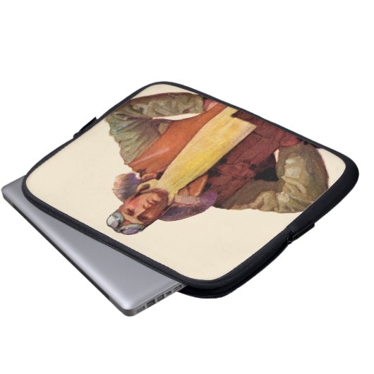 Luftpost-Pilot Laptopschutzhülle (Vorne Knopf)