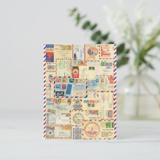 Luftpost Postkarte (Stehend Vorderseite)