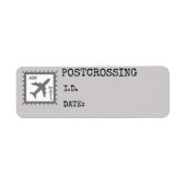 Luftpost Postüberqueren ID-Labels und -Aufkleber (Vorne)