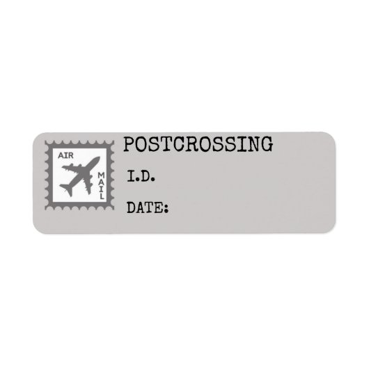 Luftpost Postüberqueren ID-Labels und -Aufkleber (Vorne)