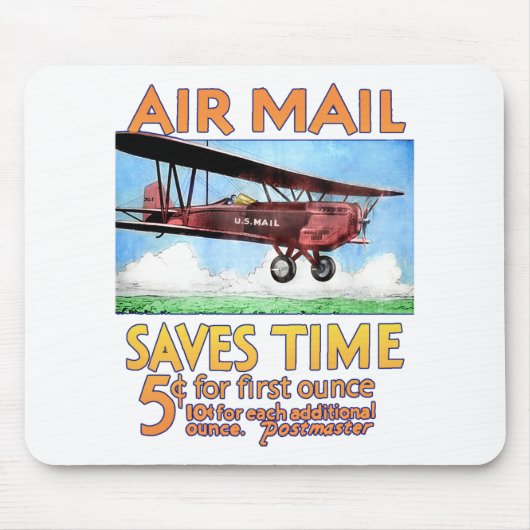 Luftpost rettet Zeit Mousepad (Vorne)