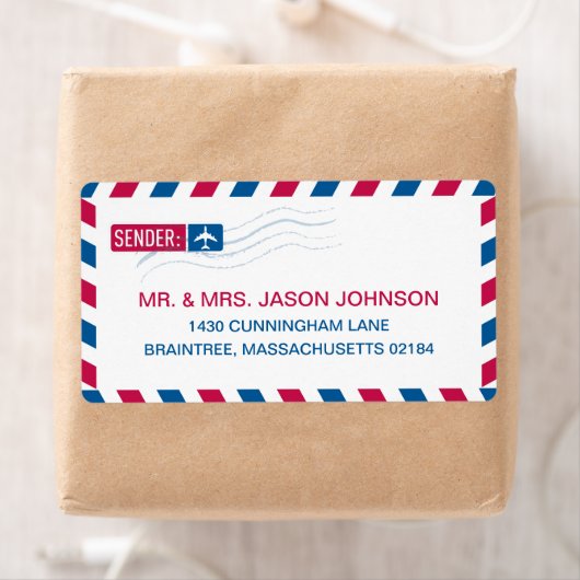 Luftpost-RÜCKSENDEADRESSE (Insitu)