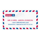 Luftpost-RÜCKSENDEADRESSE (Vorne)