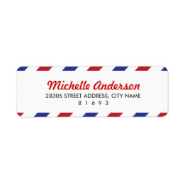 Luftpost-Rücksendeadressetiketten