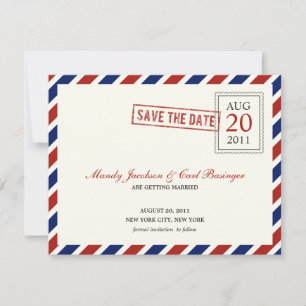 Luftpost Save the Date Ankündigung