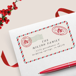 Luftpost Super-niedliche Urlaubsrücksendeadresse Adressaufkleber