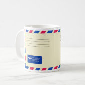 Luftpost-Umschlag-Tasse Kaffeetasse (Vorderseite Links)
