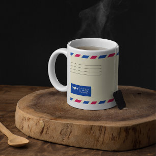 Luftpost-Umschlag-Tasse Kaffeetasse