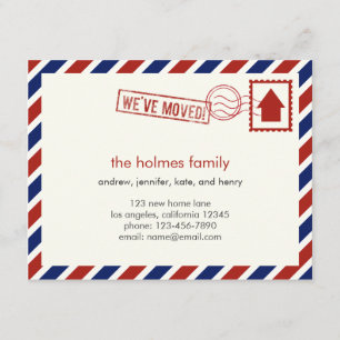 Luftpost-Umzugsankündigung Ankündigung