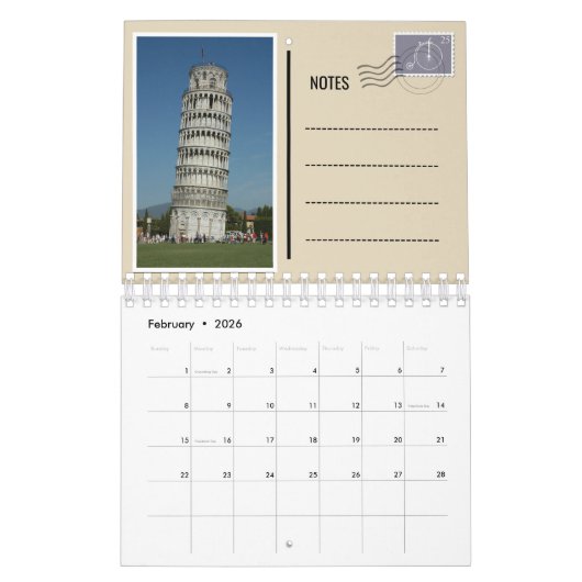 Luftpost und Postkarte Foto 2025 hinzufügen Kalender (Feb 2026)