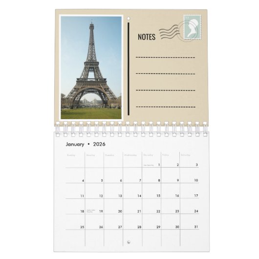 Luftpost und Postkarte Foto 2025 hinzufügen Kalender (Jan 2026)