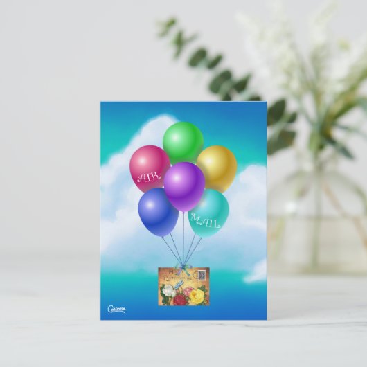 Luftpost - Vintag - Postkarte (Stehend Vorderseite)