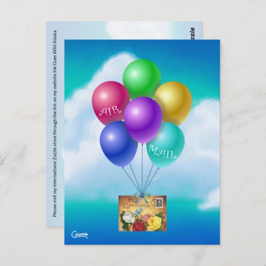 Luftpost - Vintag - Postkarte (Vorne/Hinten)