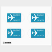 Luftpostaufkleber Ovaler Aufkleber (Blatt)