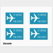 Luftpostaufkleber Rechteckiger Aufkleber (Blatt)