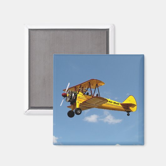 Luftpostbiplane Magnet (Vorderseite/Rückseite)