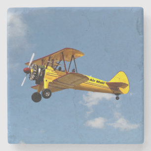 Luftpostbiplane Steinuntersetzer