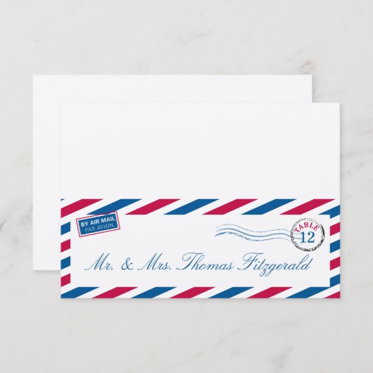 Luftpostkarte Einladung (Vorne/Hinten)