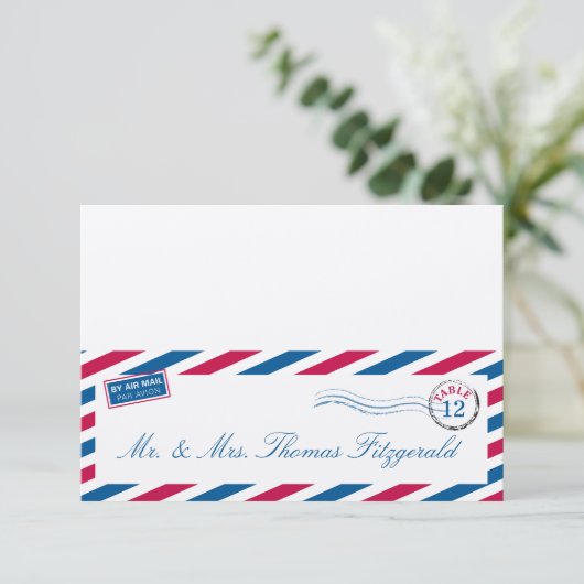 Luftpostkarte Einladung (Stehend Vorderseite)