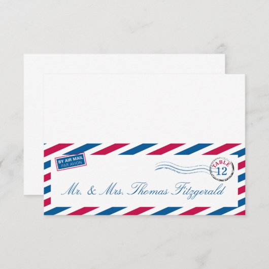 Luftpostkarte Einladung (Vorne/Hinten)