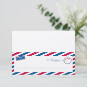 Luftpostkarte Einladung (Stehend Vorderseite)